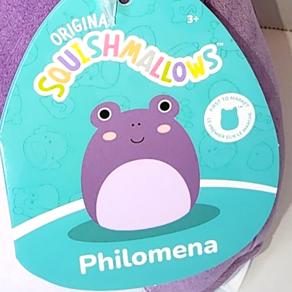 PHILOMENA 🐸 FTM ☆ Purple Toad Original Squishmallow by Kelly Toy ☆ NWT ☆ - Picture 2 of 8
